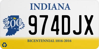IN license plate 974DJX