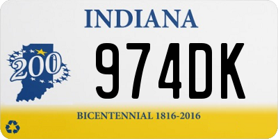 IN license plate 974DK