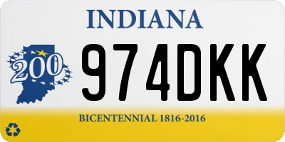 IN license plate 974DKK