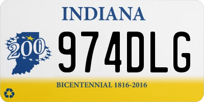 IN license plate 974DLG
