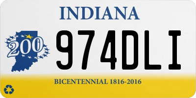IN license plate 974DLI