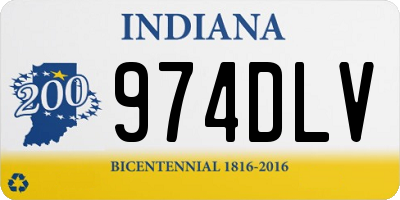 IN license plate 974DLV