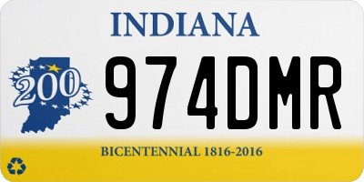 IN license plate 974DMR
