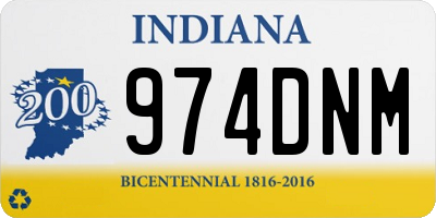 IN license plate 974DNM