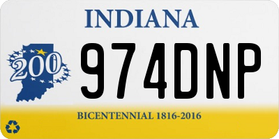 IN license plate 974DNP