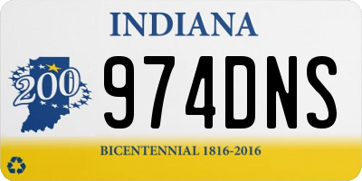 IN license plate 974DNS