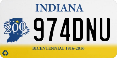 IN license plate 974DNU