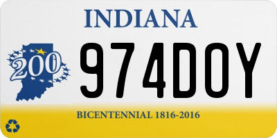 IN license plate 974DOY
