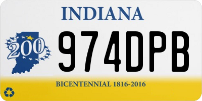 IN license plate 974DPB