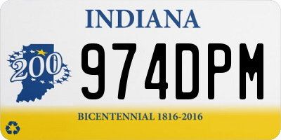 IN license plate 974DPM
