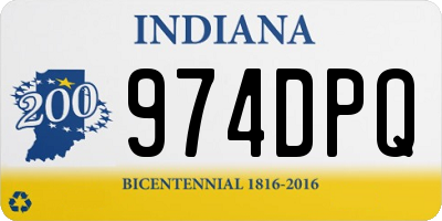 IN license plate 974DPQ