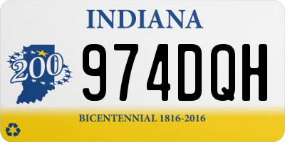 IN license plate 974DQH