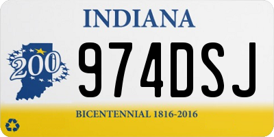 IN license plate 974DSJ
