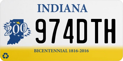 IN license plate 974DTH