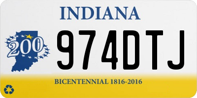 IN license plate 974DTJ