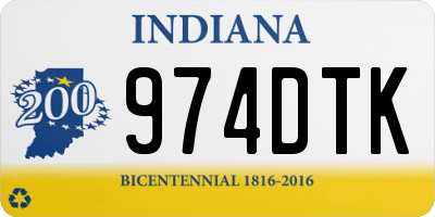 IN license plate 974DTK