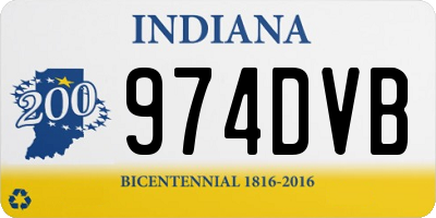 IN license plate 974DVB