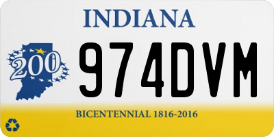 IN license plate 974DVM