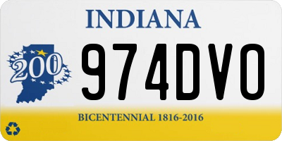 IN license plate 974DVO