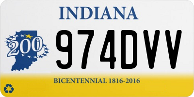 IN license plate 974DVV