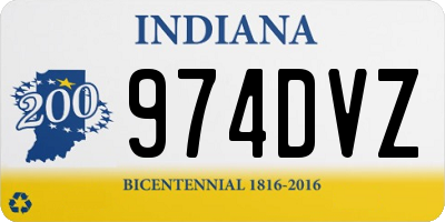 IN license plate 974DVZ