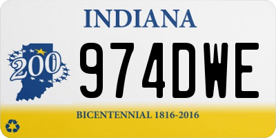 IN license plate 974DWE