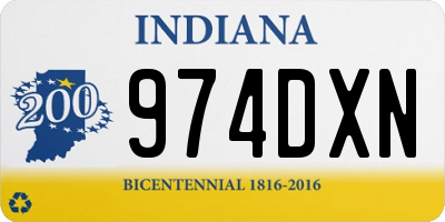 IN license plate 974DXN