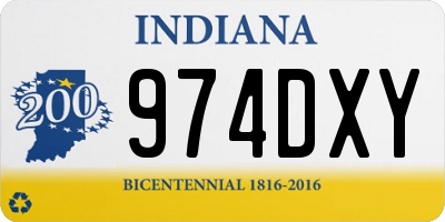 IN license plate 974DXY