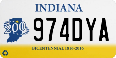 IN license plate 974DYA