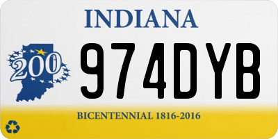 IN license plate 974DYB