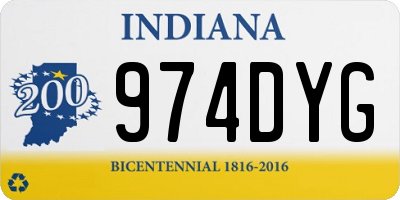 IN license plate 974DYG