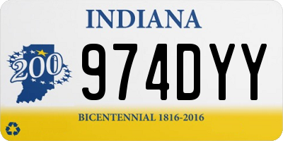 IN license plate 974DYY