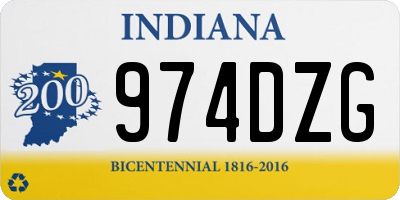 IN license plate 974DZG