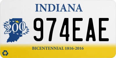 IN license plate 974EAE