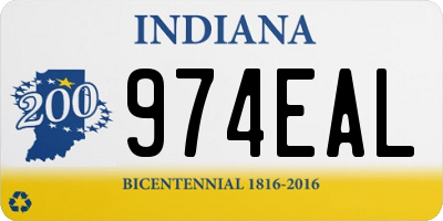 IN license plate 974EAL