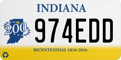 IN license plate 974EDD