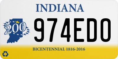 IN license plate 974EDO