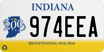 IN license plate 974EEA