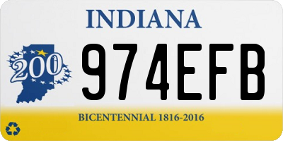 IN license plate 974EFB