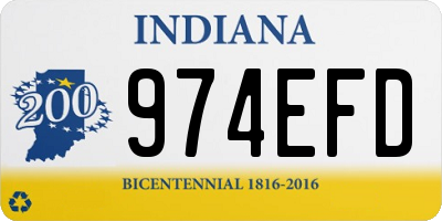 IN license plate 974EFD