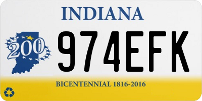 IN license plate 974EFK