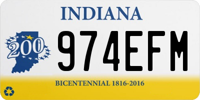 IN license plate 974EFM