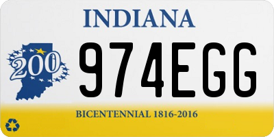 IN license plate 974EGG