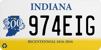 IN license plate 974EIG