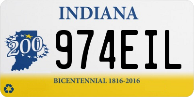 IN license plate 974EIL
