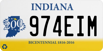 IN license plate 974EIM