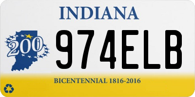 IN license plate 974ELB