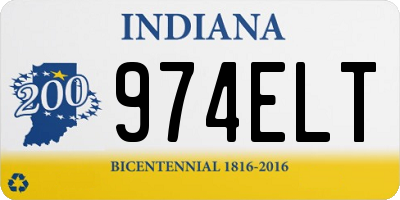 IN license plate 974ELT