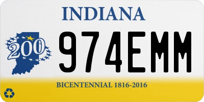 IN license plate 974EMM