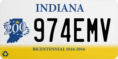 IN license plate 974EMV